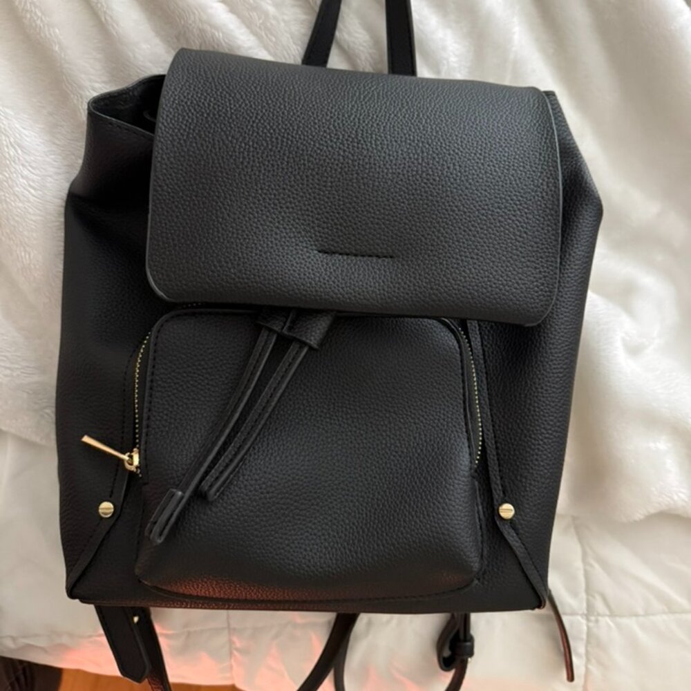 black mini topshop backpack